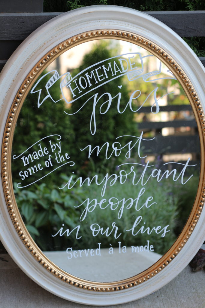 My Favourite Wedding Calligraphy Mirror Signs